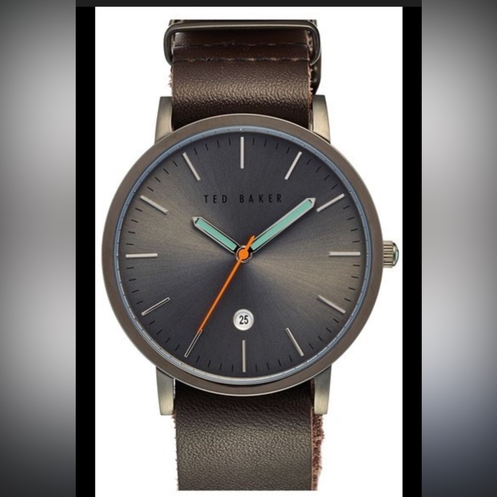 Ted Baker London Dark Brown Leather Watch